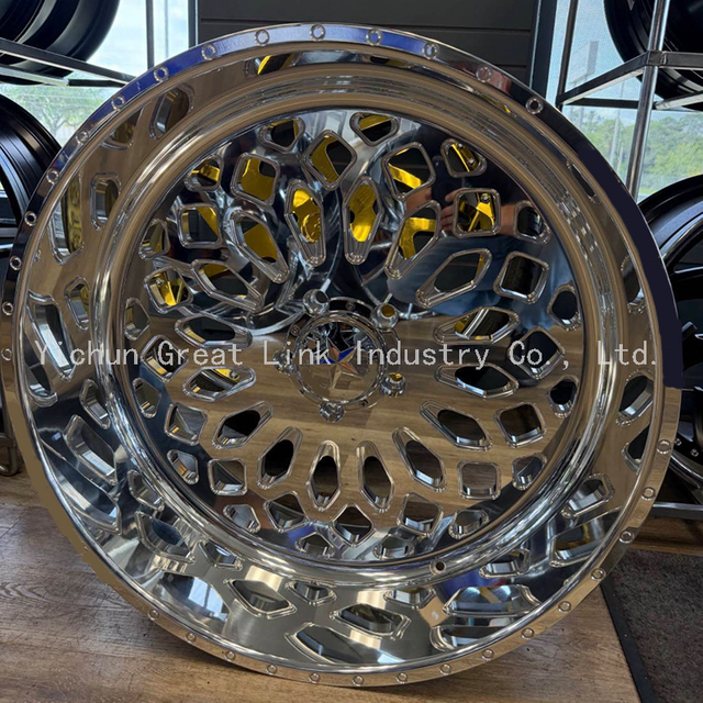 20x12 22x12 24x12 Inch Forged Truck Wheels 6x139.7 Polished Alloy Rims for F150 RAM 2500 Chevy GMC Denali 2500