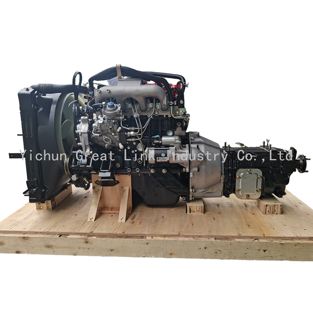 GL New 4JB1T Complete Diesel Engine Assembly Turbo-Charged 68KW 90HP 4-Cylinder Gearbox Isuzu ELF NPR N-Series Light Truck 100%