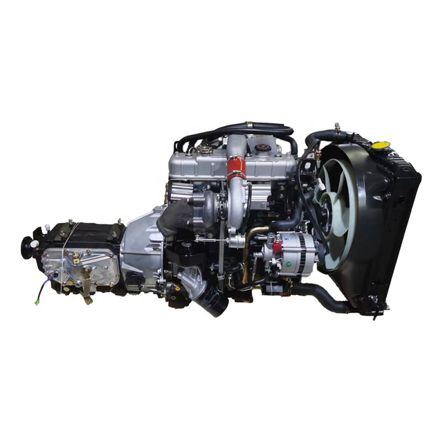 GL Brand New 4JB1T Diesel Engine Assembly with Transmission for JX1030 JX1040 and Camion Jeep Trucks 100% Bench Tested Wooden Box
