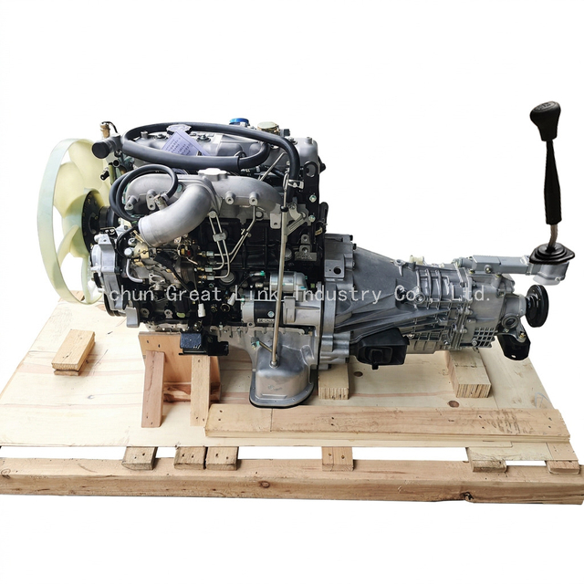 Tested 4JB1 Water Cooled Turbo Diesel Complete Engine Assy Including Gearbox for Isuzu D-MAX Pickup Replacement Motor